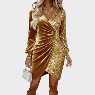 Teresa - Vestido midi brilhante