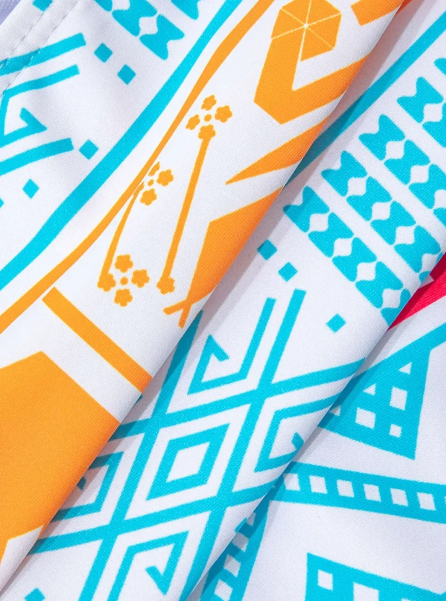 Conjunto de maiô de duas peças com estampa tribal de um ombro - Image 6