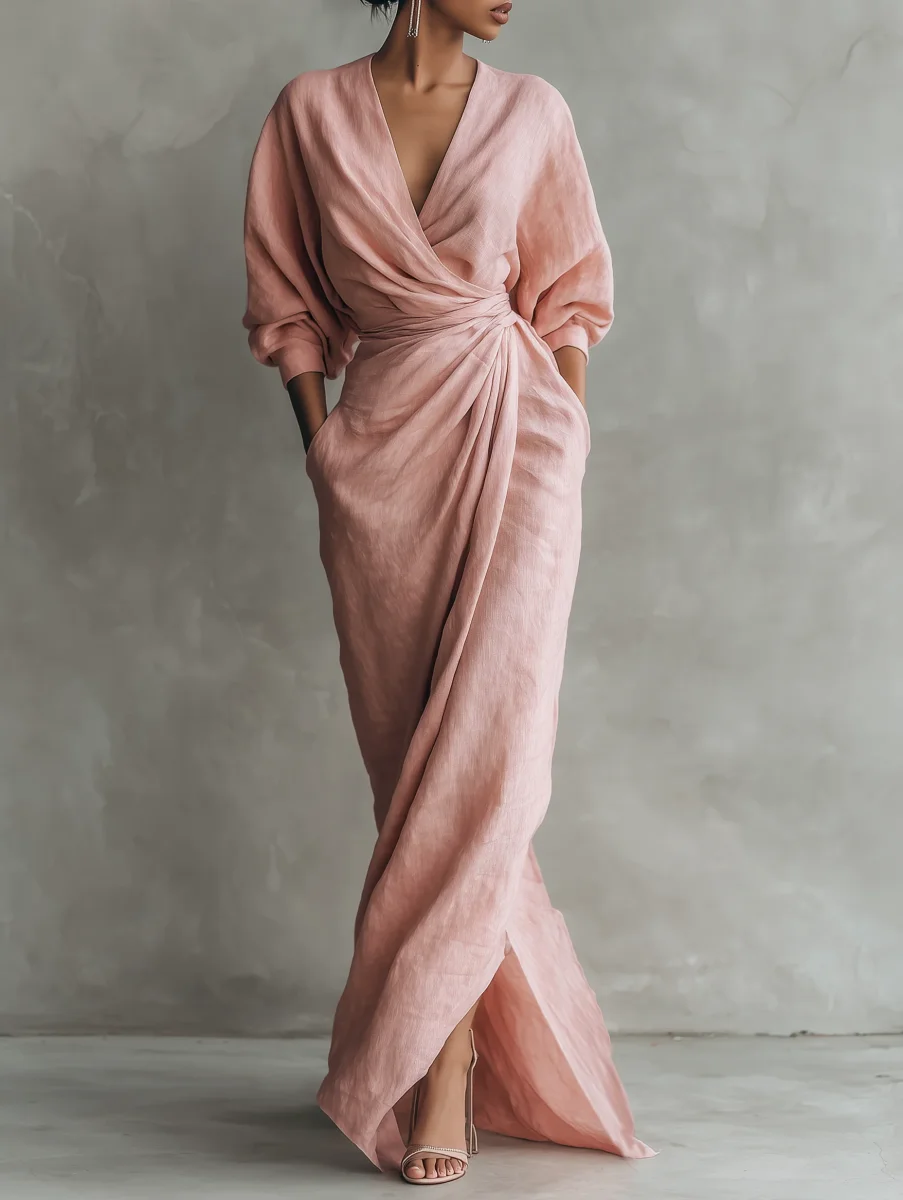 Rosa | Vestido Longo Fluido