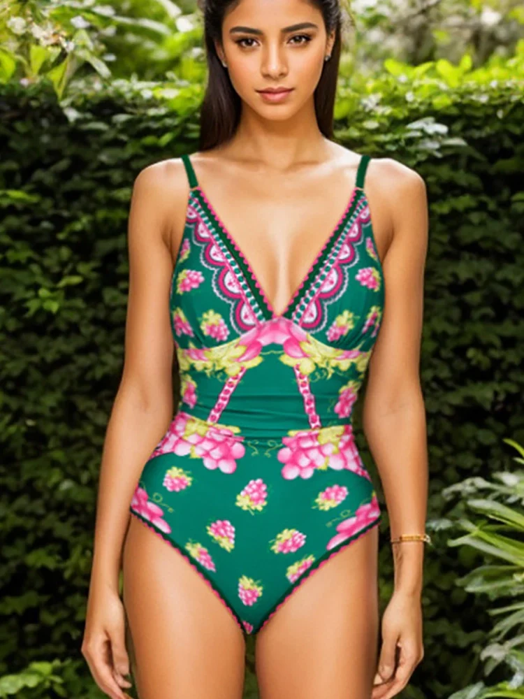 Deep V Cami Maxi Dress Swimsuit Set - Image 2
