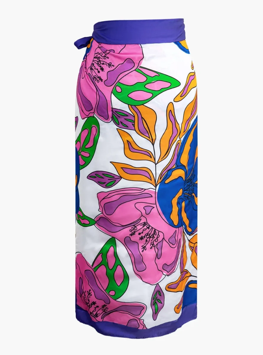 Conjunto de maiô e saída de uma peça com estampa floral e controle de barriga - Image 6