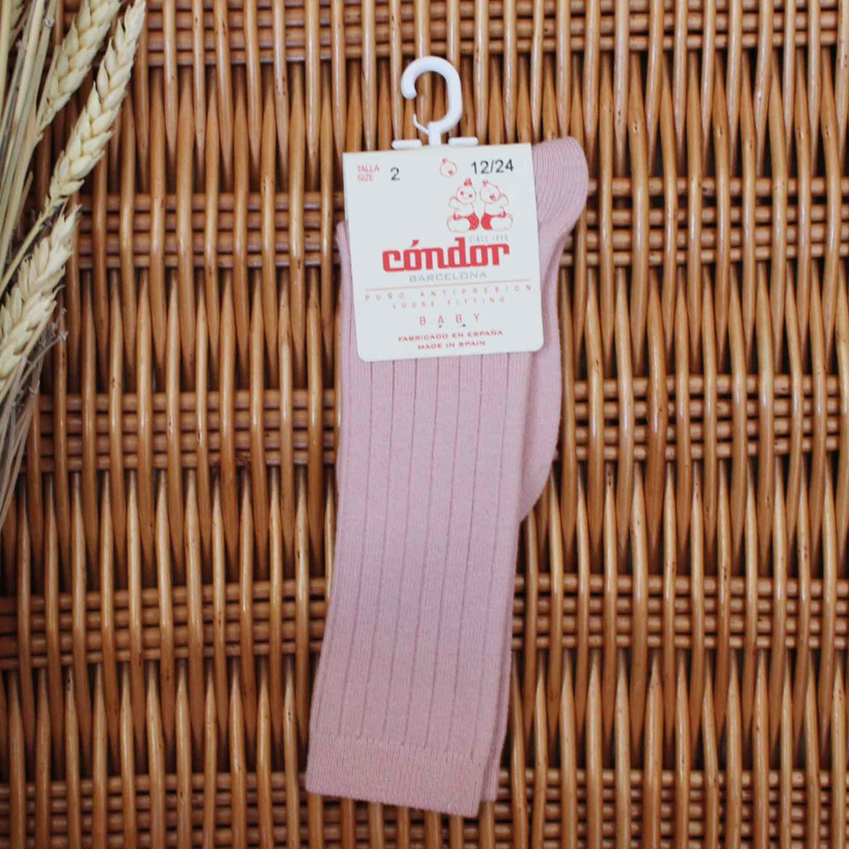 Condor Ribbed Knee-high Socks - Dusty Pink
