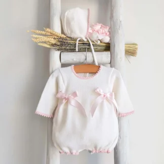 Long Sleeve Romper with Bows