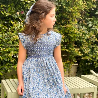 Vestido Liberty bordado à mão