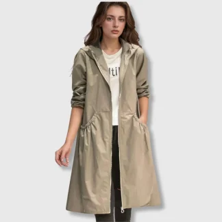 Roberta - Gabardina comprida para conforto