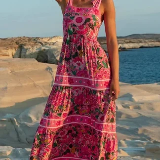 Floral Bowknot Tie One-Piece Swimsuit