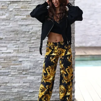 Printed Jeans Sweatpants