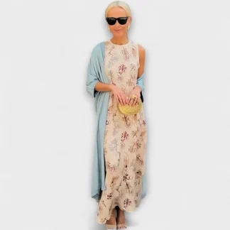 Julia – Vestido maxi com casaco a condizer