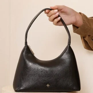 Bolsa de Ombro Sweetie - Couro Sintético Preto