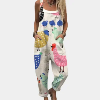 Macacão Estampado com Alças