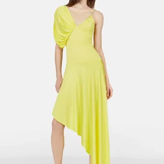 Puff Sleeve Solid Color Elegant Swimsuit