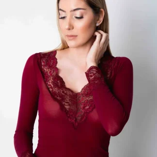 Camisola Segunda Pele Decote em Bico "Adelfa"