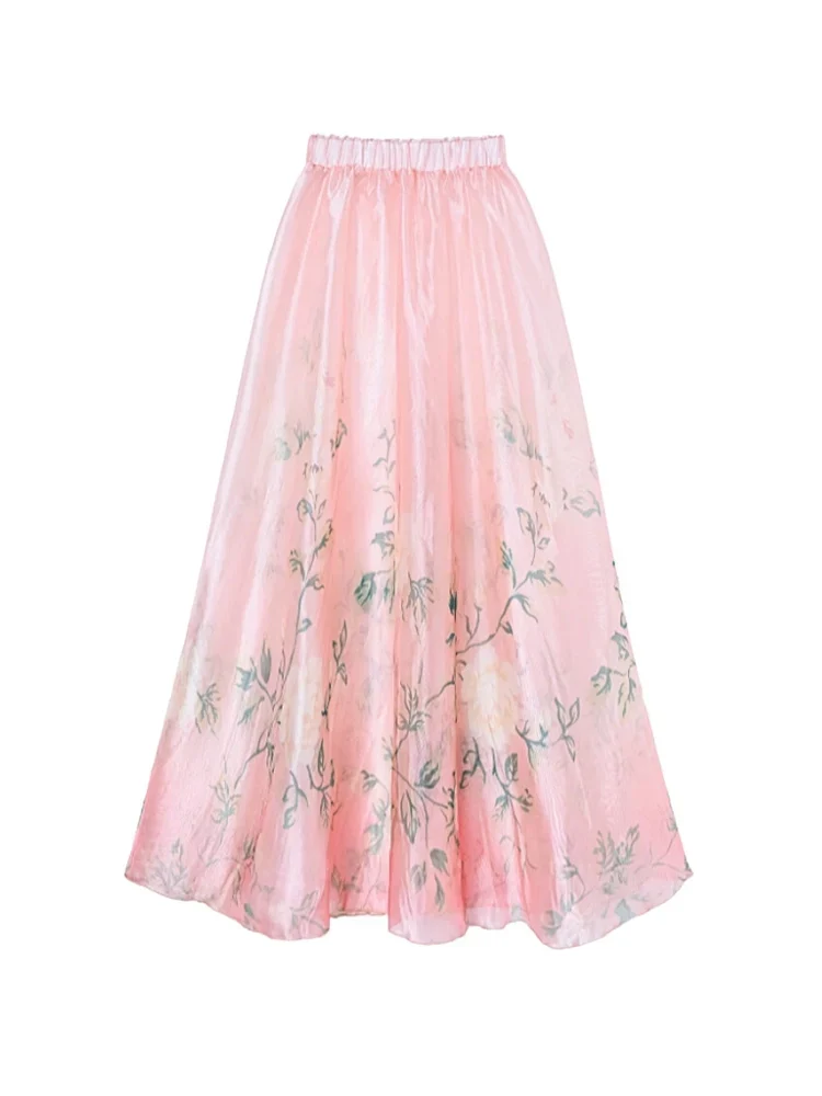 Pink Floral One-Piece with 3D Crystal Flowers - Image 4