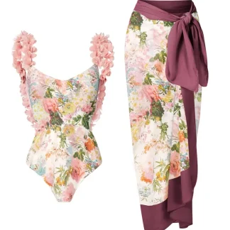 One-Piece Appliqué Sexy Bikini Swimsuit