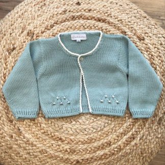 Hand Smocked Knitted Cardigan