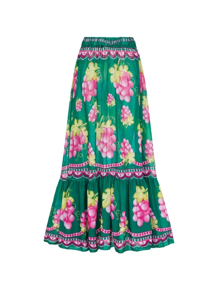Ruffled Ruched One-Piece Maxi Skirt Set - Image 4