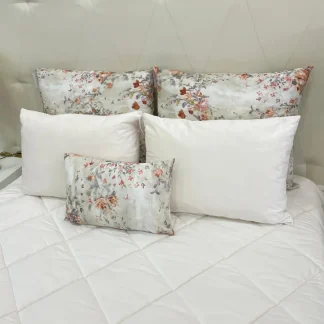 Almofada decorativa tecido floral tons Alaranjados