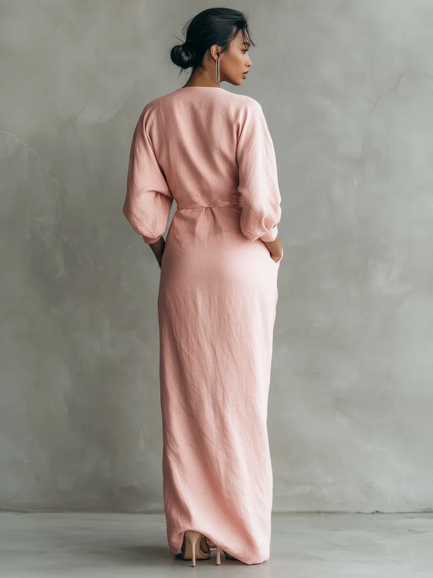 Rosa | Vestido Longo Fluido - Image 3