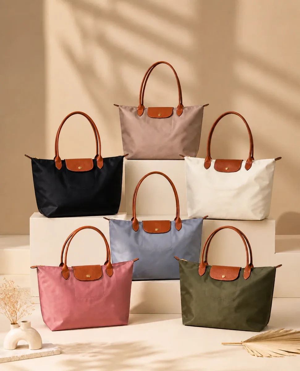 Mala de ombro grande em tecido • Shopper / Tote Bag • tamanho L | 6 Cores