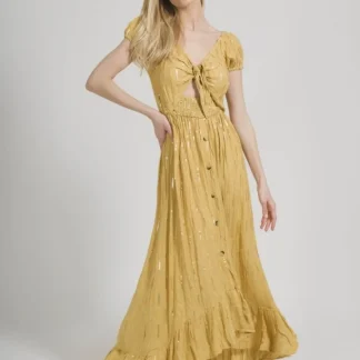 Vestido Longo com Abertura em Frente