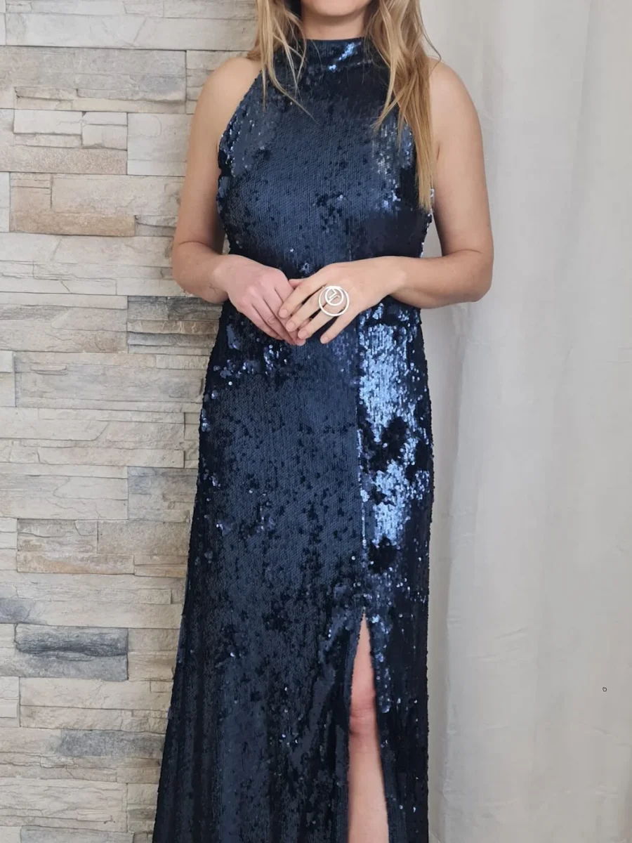 VESTIDO AZUL EM LANTEJOULA - Image 4