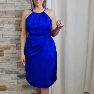 VESTIDO MIDI AZUL ROYAL