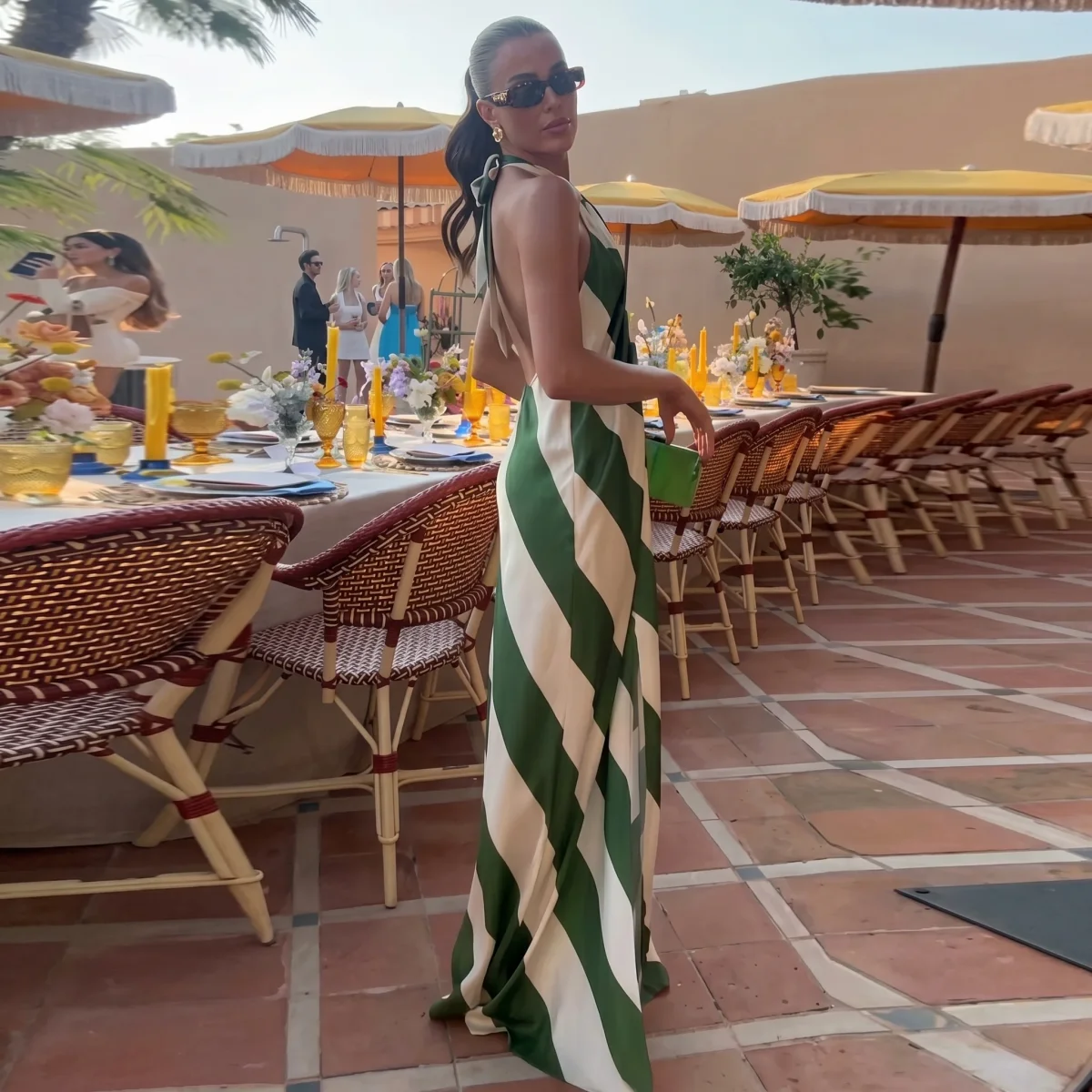 Chloé - Vestido com Estampa em Riscas - Image 3