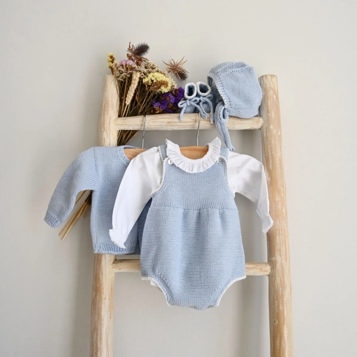 Blue knitted Romper - Image 2