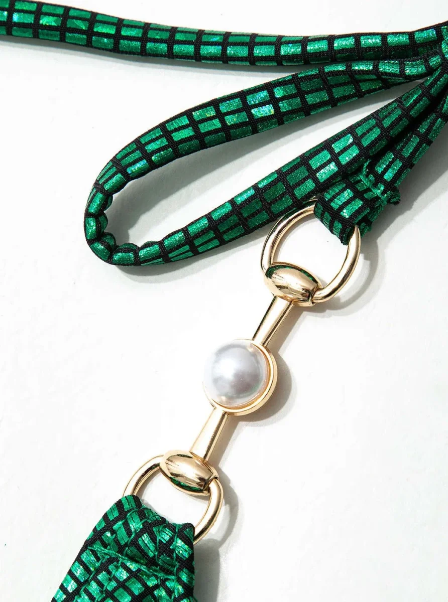 Conjunto de biquíni de maiô grade halter - Image 5