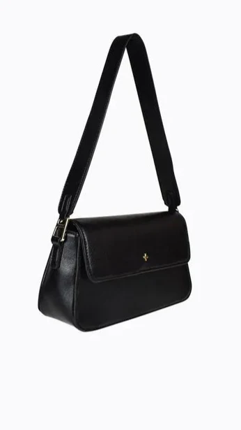 Jocelyn Shoulder Bag - Black PU - Image 6