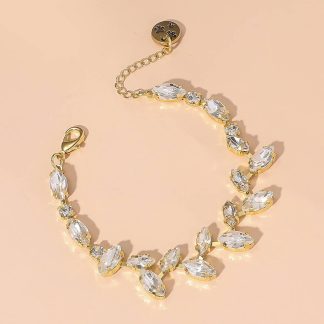 PULSEIRA DE BRILHANTES EM FORMATO DE PÉTALAS