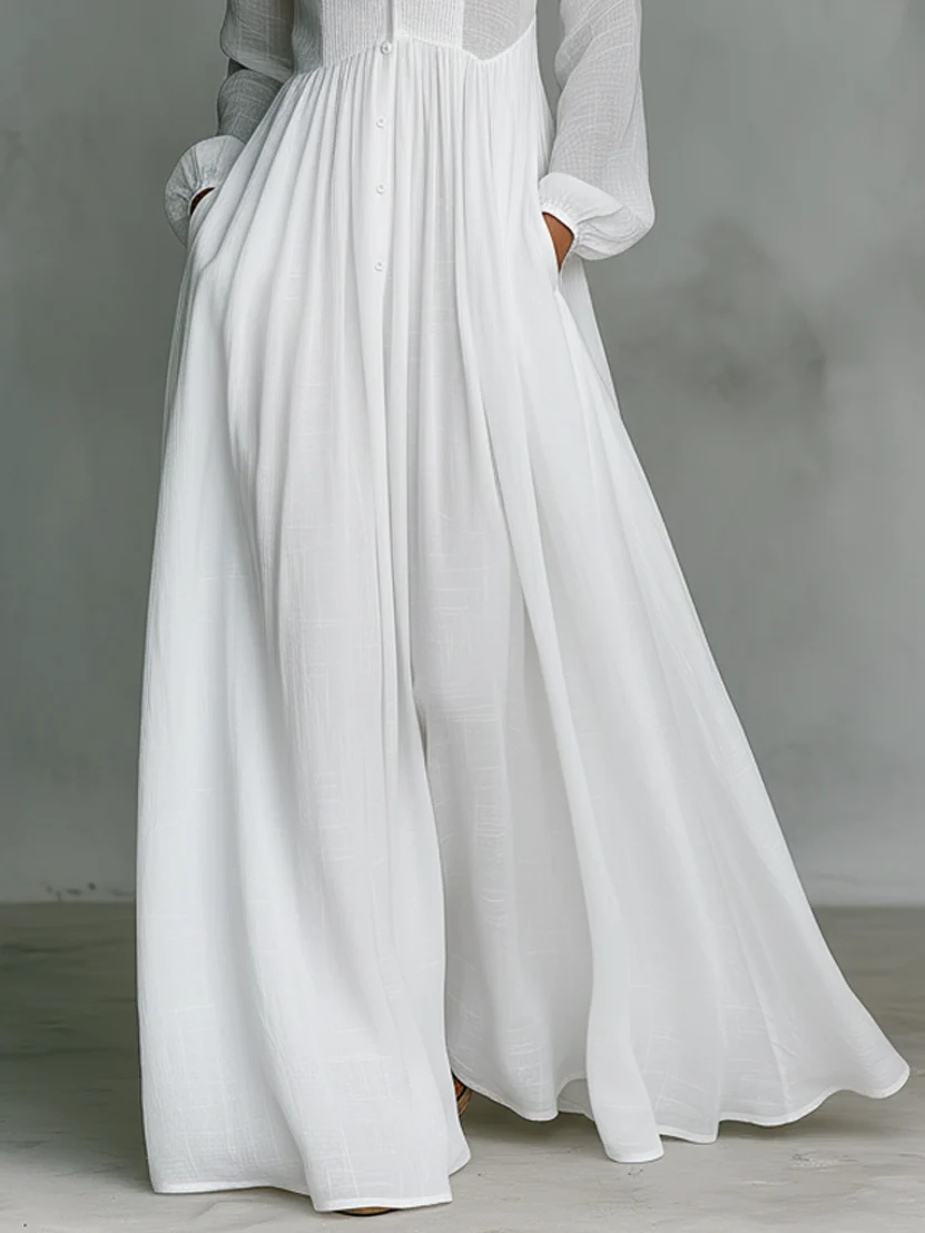 Terra - Maxi Vestido de Linho com Estampa Patchwork - Image 4