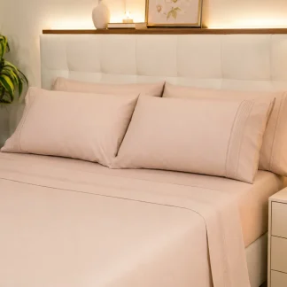 Jogo de Cama Completo - 100% Algodão DANIA – Inclui Fronhas 50x70 | Fabricado em Portugal