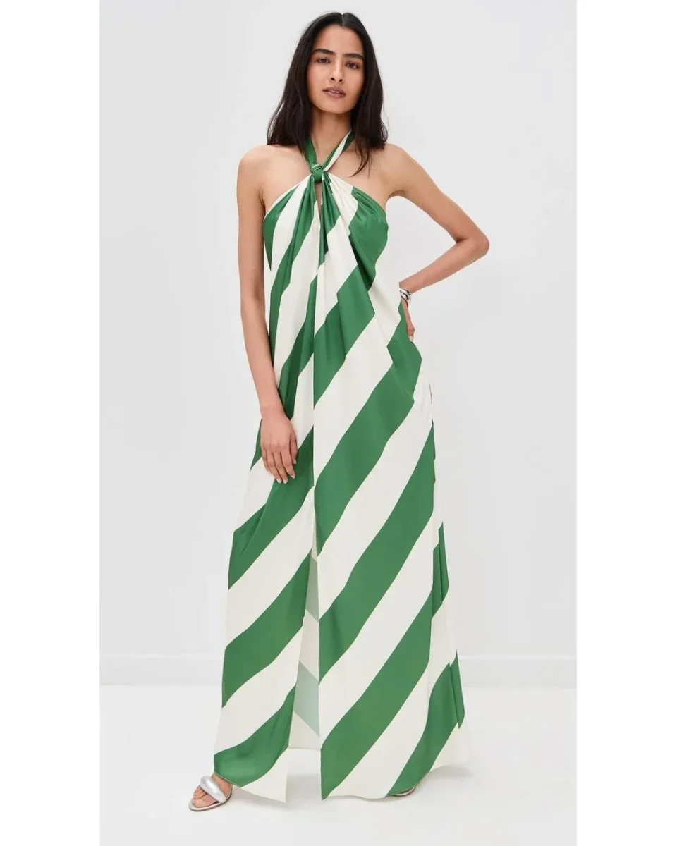 Chloé - Vestido com Estampa em Riscas - Image 4