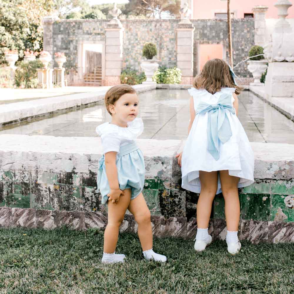 White Linen Dress with V-Back - Image 4