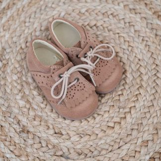 Suede Shoes with Removable Fringes and Laces