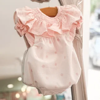 Cotton Romper with Straps