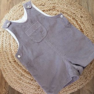 Aubergine Romper with Chest Pocket