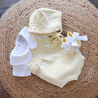 Hand Smocked Knitted Romper