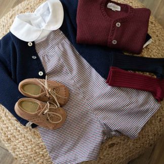 Gingham Short Overalls