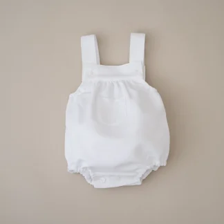 White Pique Strappy Romper