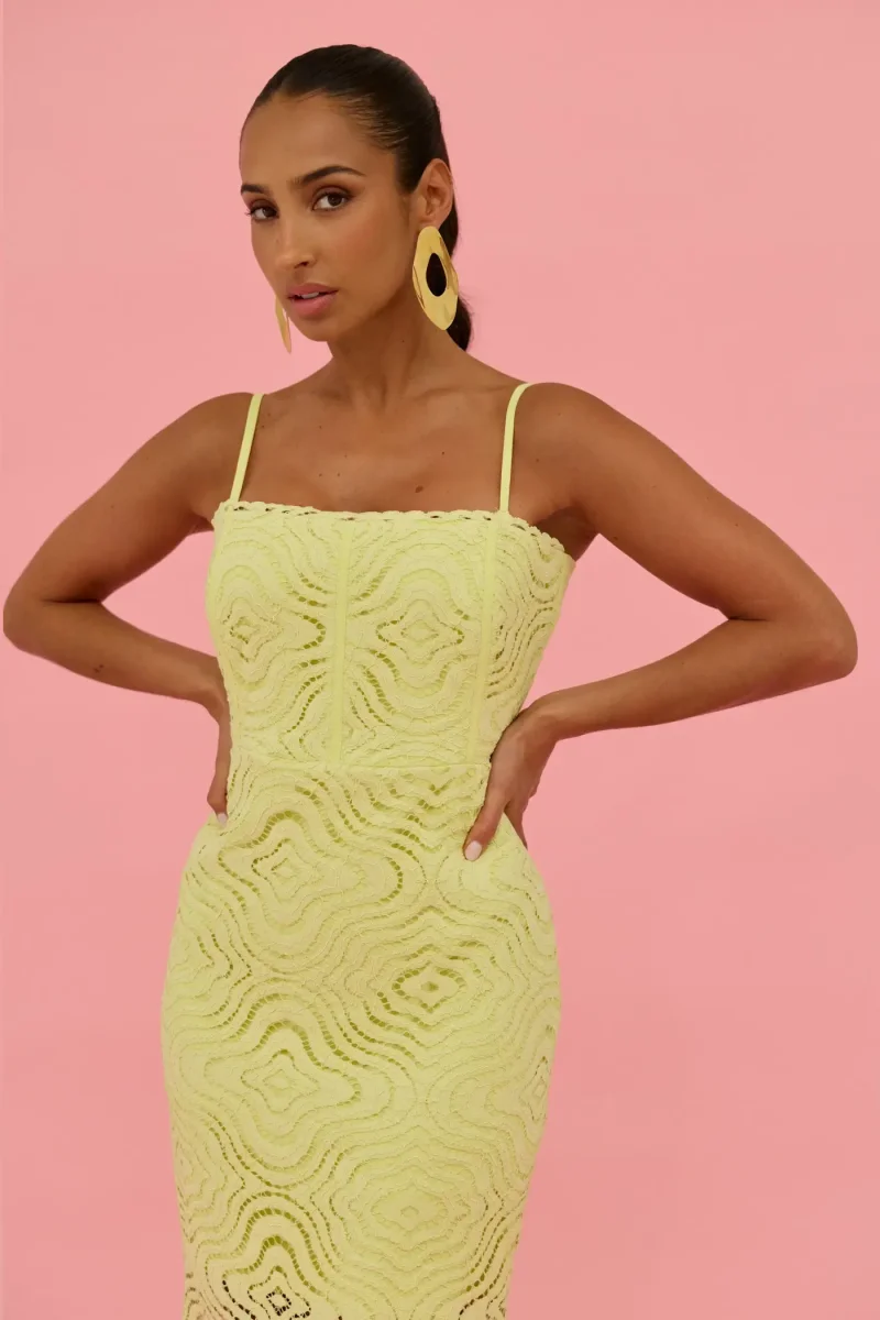 VESTIDO COMPRIDO EM RENDA DE ALÇA FINA - Image 3