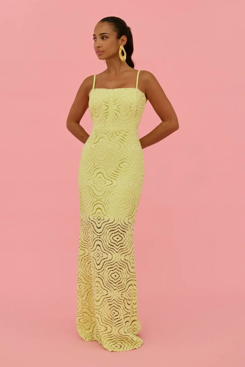 VESTIDO COMPRIDO EM RENDA DE ALÇA FINA - Image 4