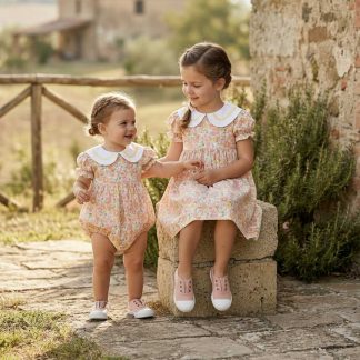 Floral Liberty Romper with collar